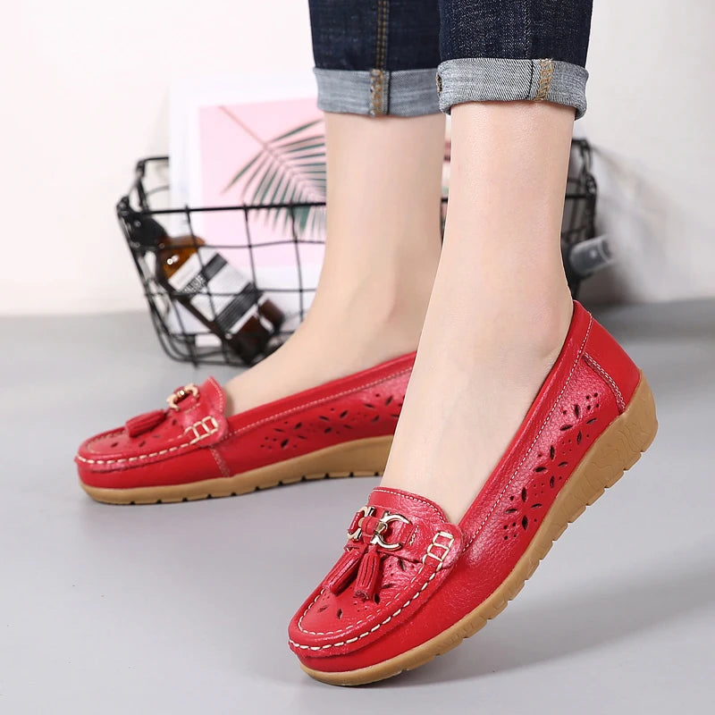women's  cowhide leather shoes