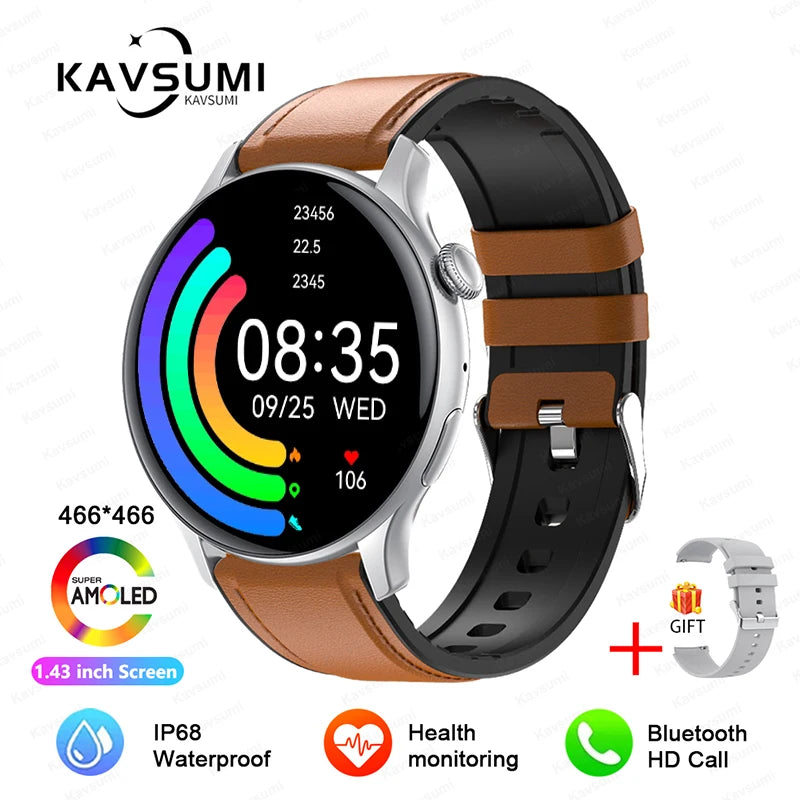 Ladies Smart Watch Amoled HD GPS Track Sports Heart Rate Bluetooth