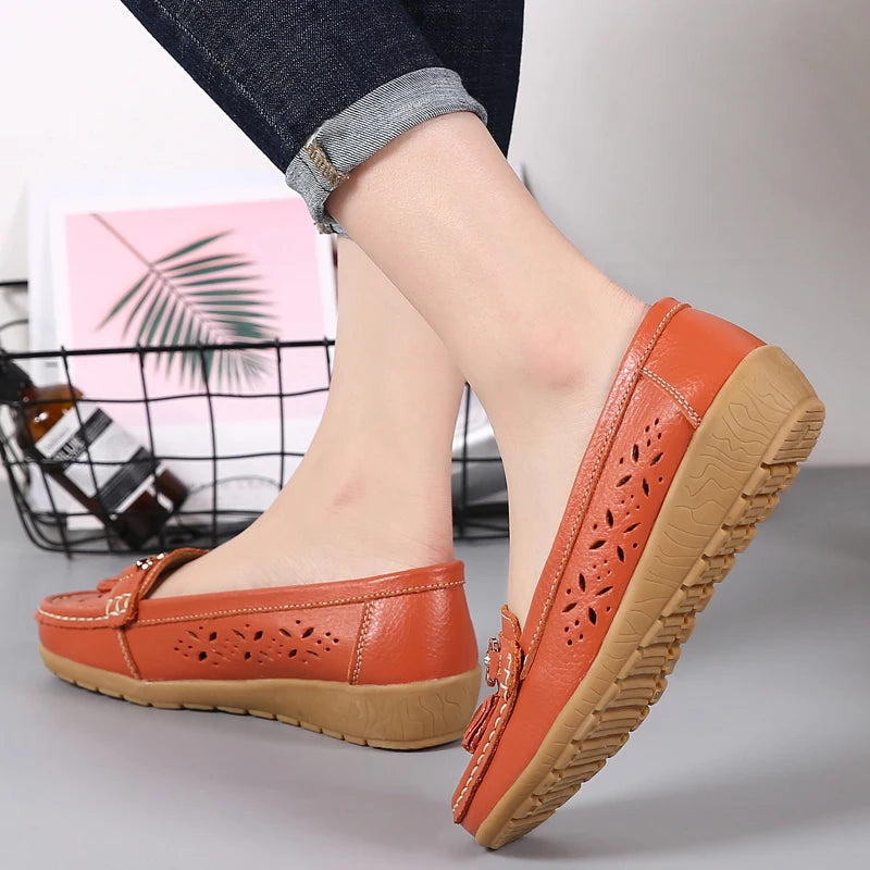 women's  cowhide leather shoes