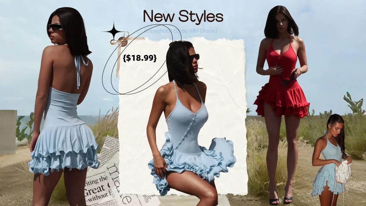 Women's A-Line Bodycon Mini Dress Ruffle Hem V-Neck Asymmetrical Buttons Long Sleeve Short Dress