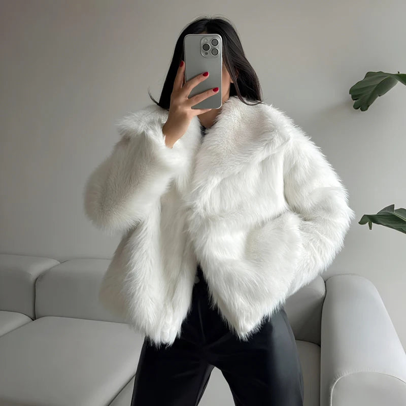 Women's Plush Fluffy Fur Coat