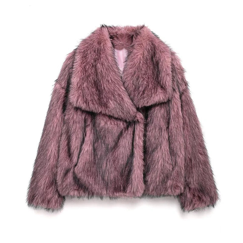 Women's Plush Fluffy Fur Coat