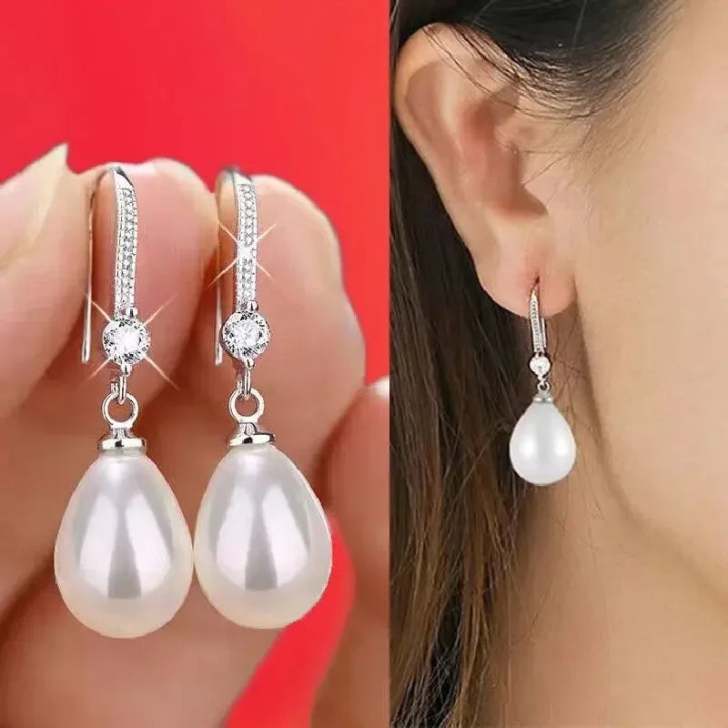 Ladies Freshwater Pearl Drop Earrings
