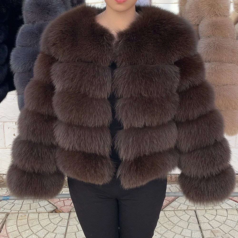 Women's Fashion  Fox Fur Coat Real Winter