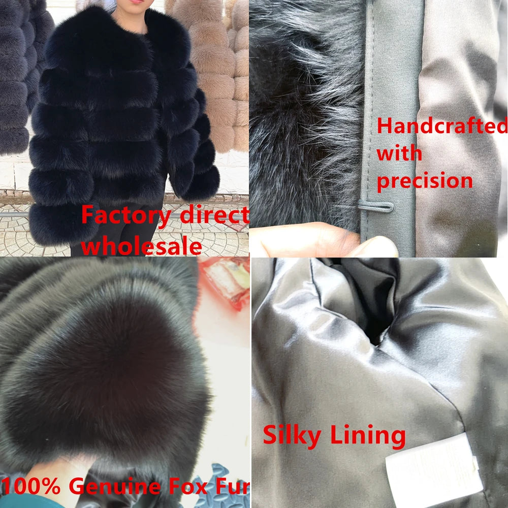 Women's Fashion  Fox Fur Coat Real Winter