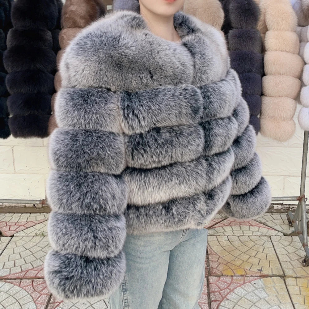Women's Fashion  Fox Fur Coat Real Winter