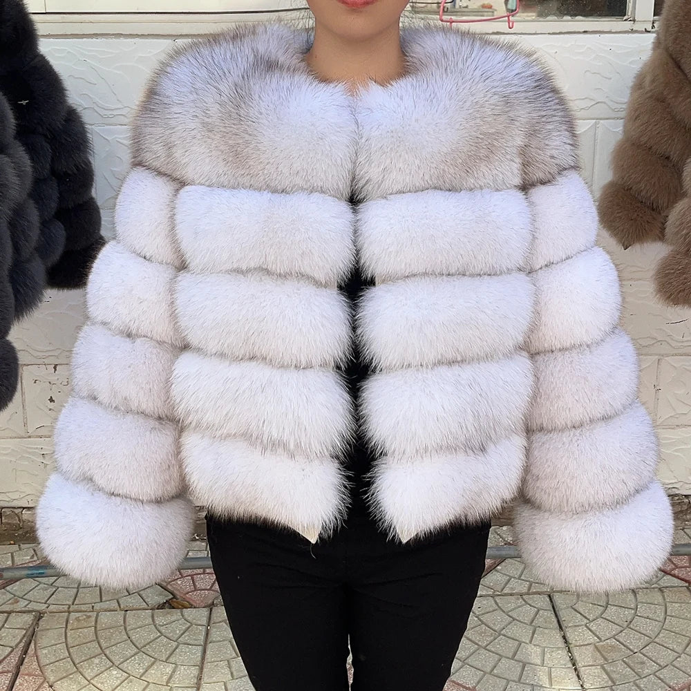 Women's Fashion  Fox Fur Coat Real Winter