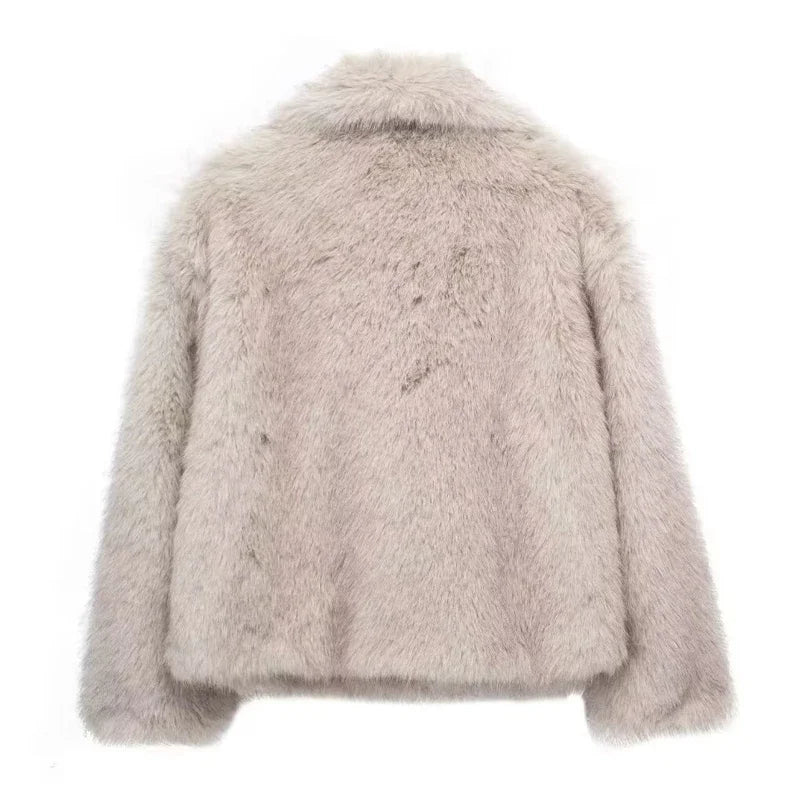 Women's Plush Fluffy Fur Coat