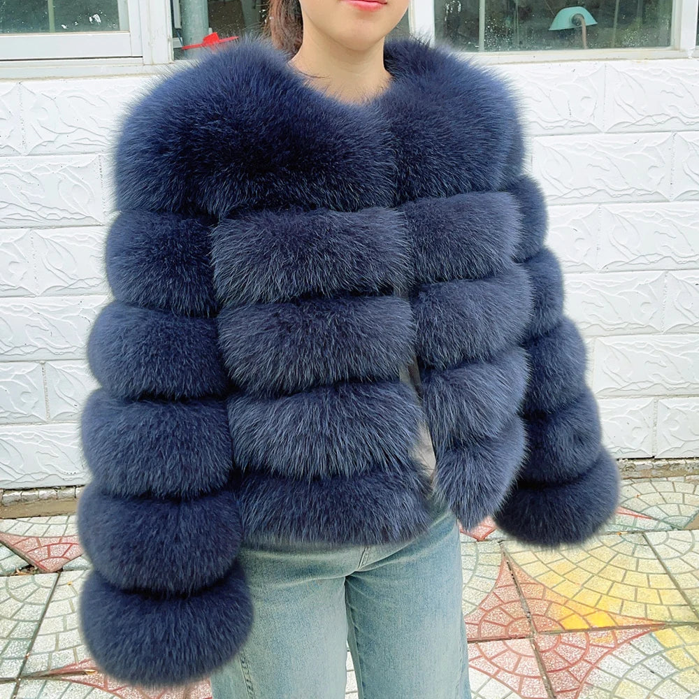 Women's Fashion  Fox Fur Coat Real Winter