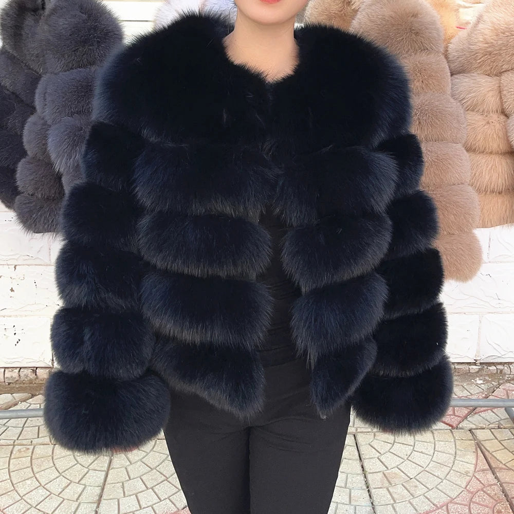 Women's Fashion  Fox Fur Coat Real Winter