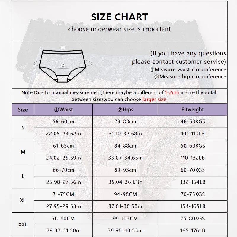 3PCS/Set Luxury Floral Embroidery Lace Panties