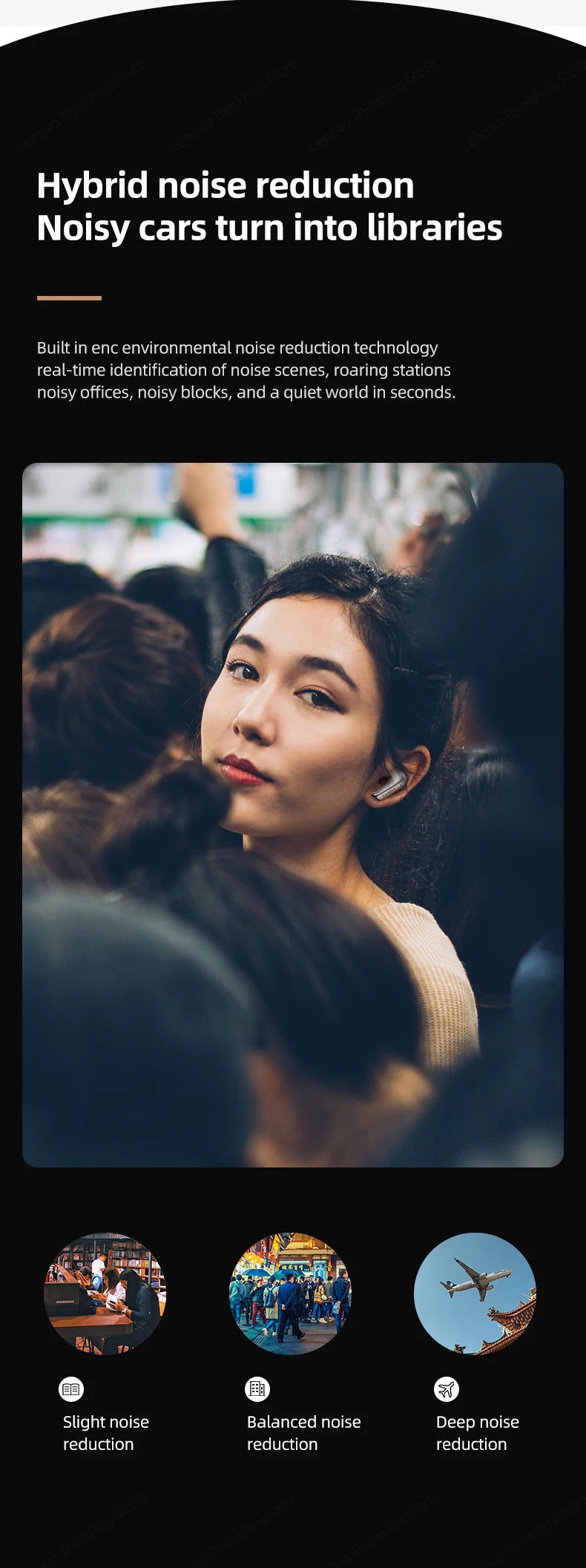 Choice Lenovo LP5 Wireless Bluetooth Earbuds HiFi Music Earphone with Mic Headphones Sports Waterproof Headset Business Type-c