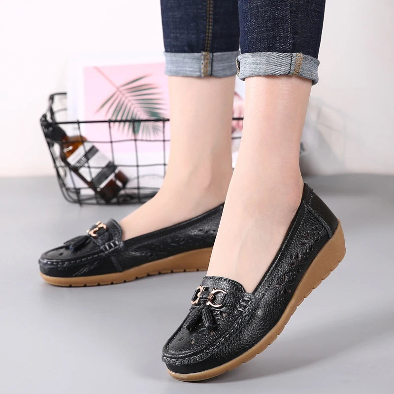 women's  cowhide leather shoes