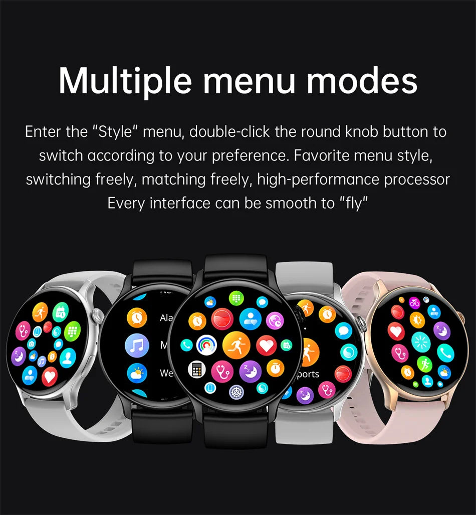 Ladies Smart Watch Amoled HD GPS Track Sports Heart Rate Bluetooth