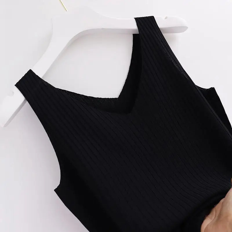 Women's Spring Autumn New Fashion  Two Piece Knit Sweater+Strap