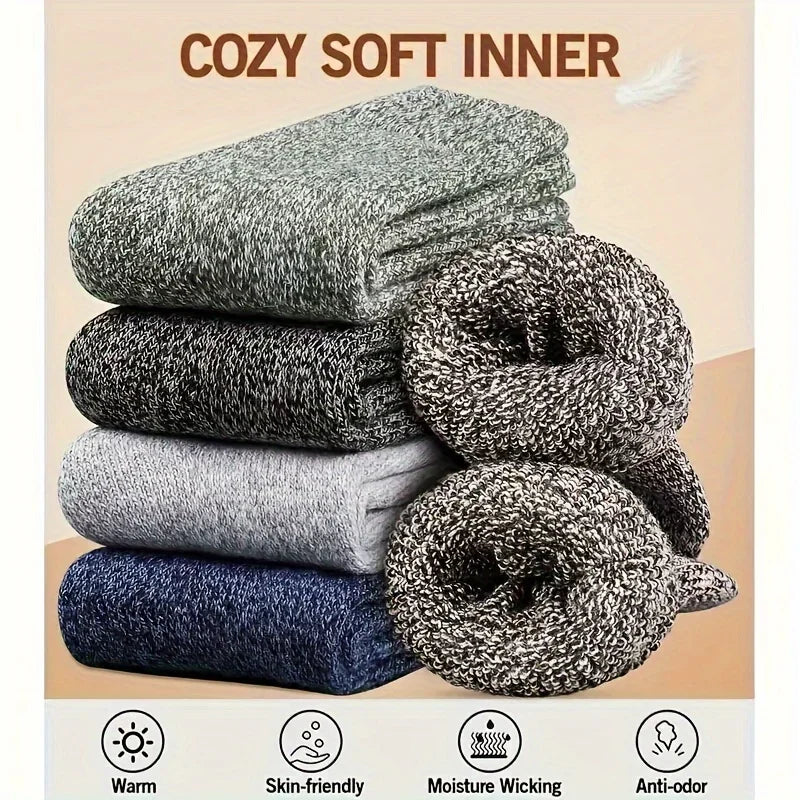 3 Pairs Men's Winter Warm Thick Socks,
