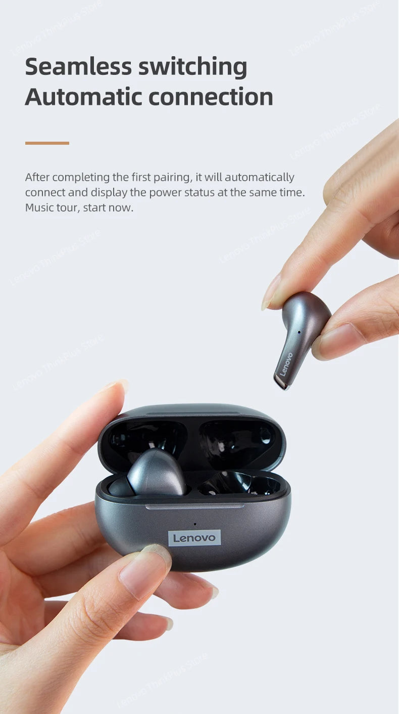 Choice Lenovo LP5 Wireless Bluetooth Earbuds HiFi Music Earphone with Mic Headphones Sports Waterproof Headset Business Type-c