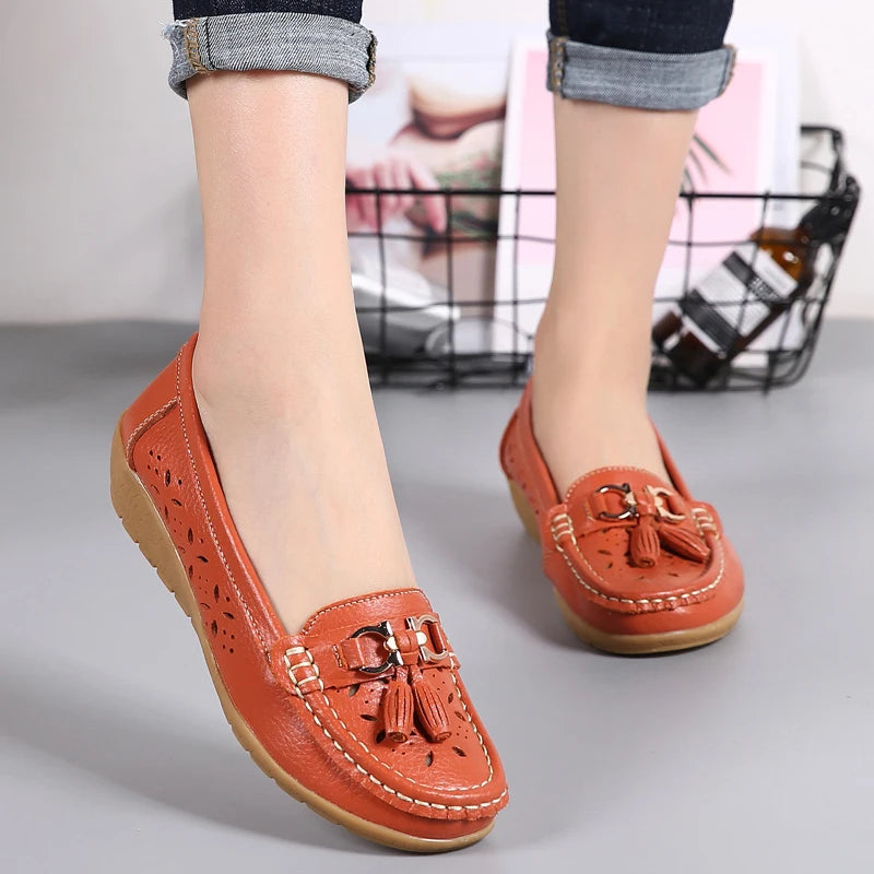 women's  cowhide leather shoes