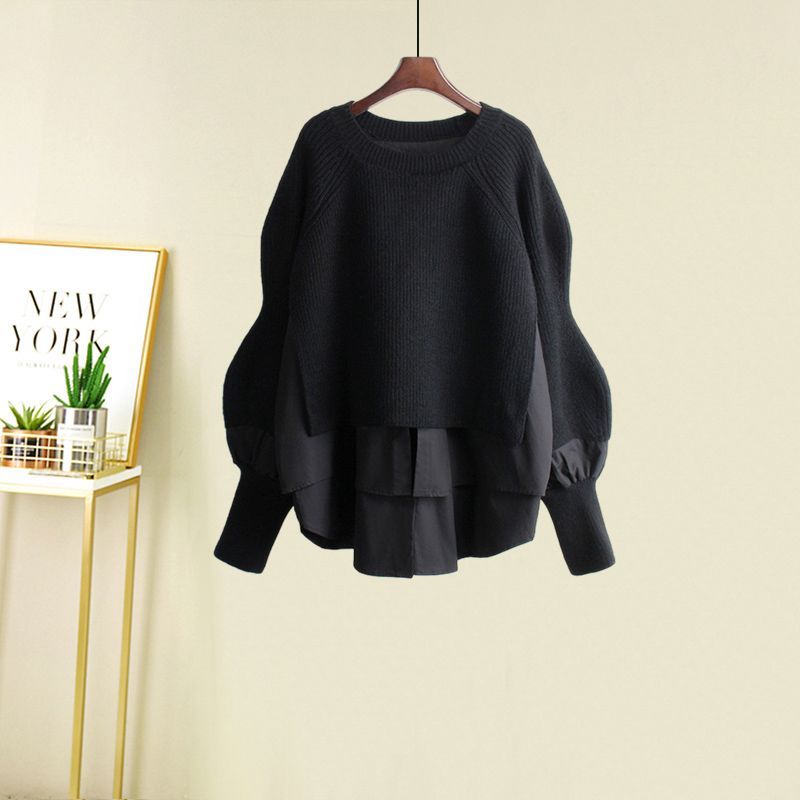 Women's Spring Autumn New Fashion  Two Piece Knit Sweater+Strap