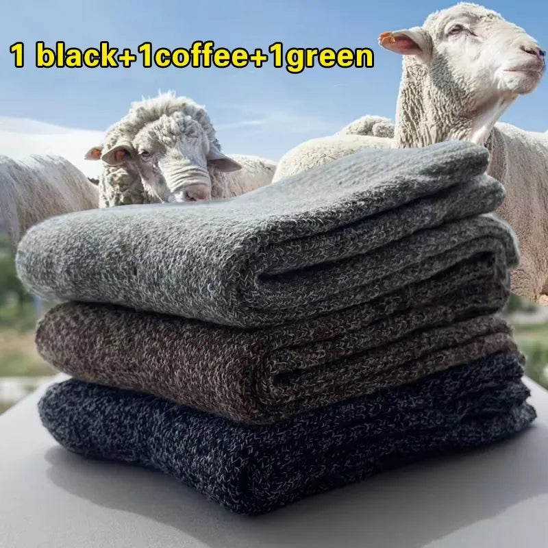 3/5 Pairs Of Thick Woolen Socks For Men,
