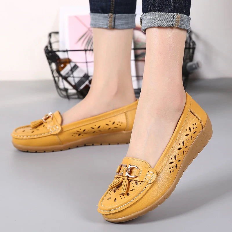 women's  cowhide leather shoes