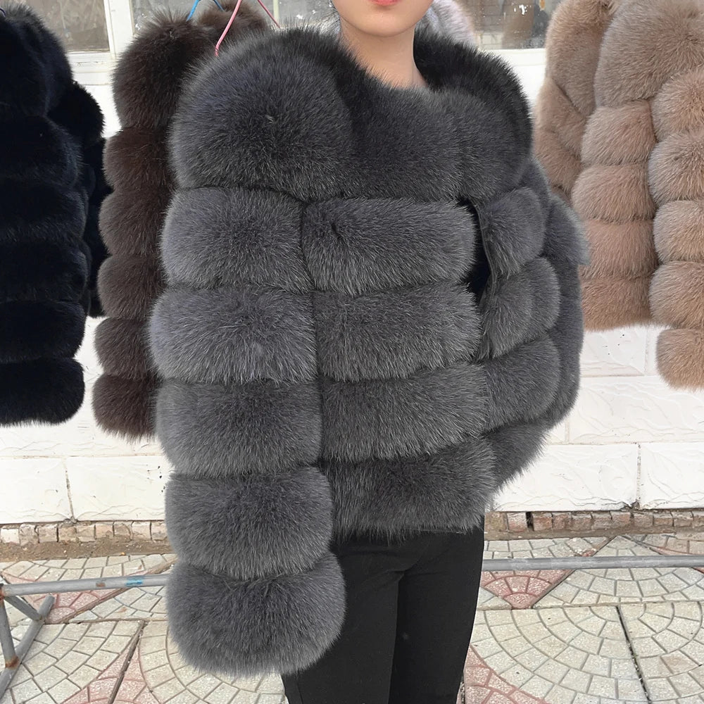 Women's Fashion  Fox Fur Coat Real Winter