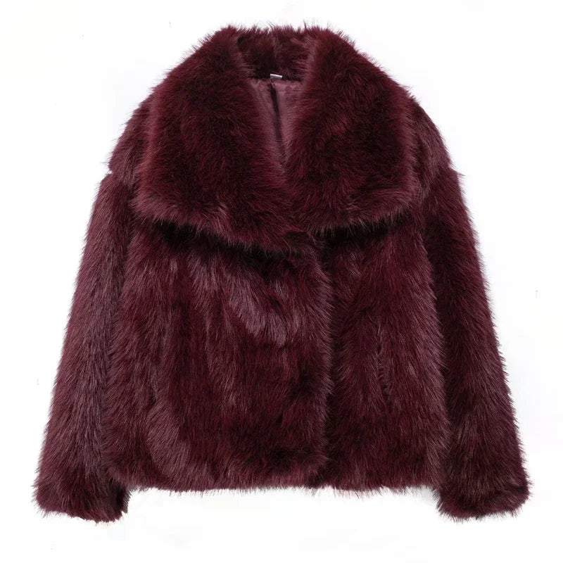 Women's Plush Fluffy Fur Coat