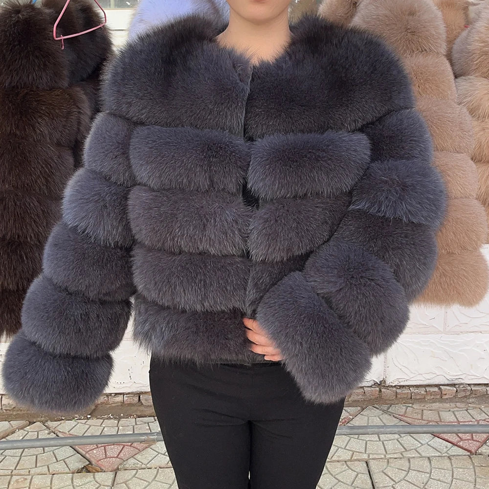 Women's Fashion  Fox Fur Coat Real Winter