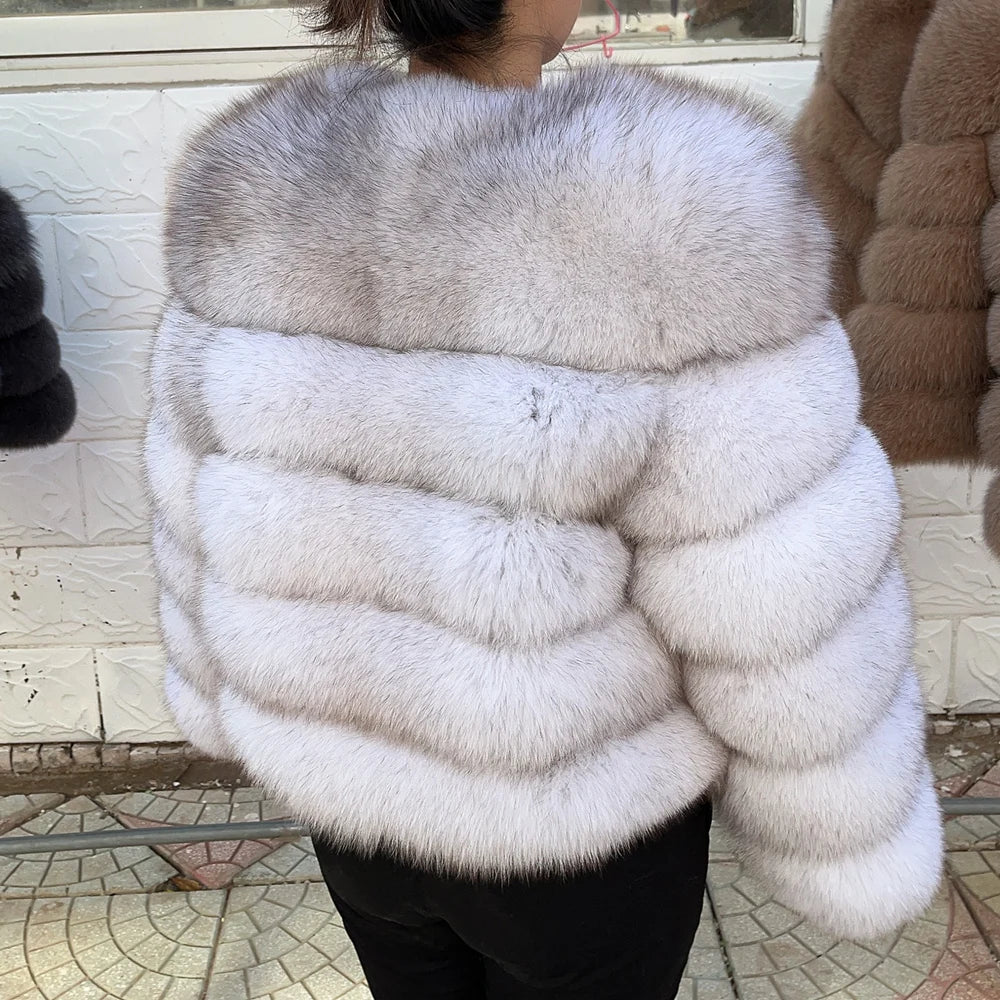Women's Fashion  Fox Fur Coat Real Winter