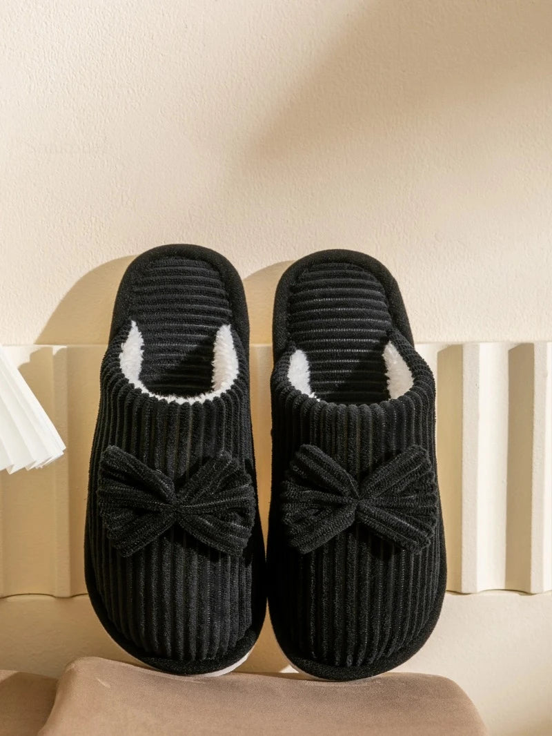 Women's Bow Winter Indoor Slippers