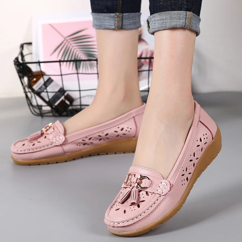 women's  cowhide leather shoes