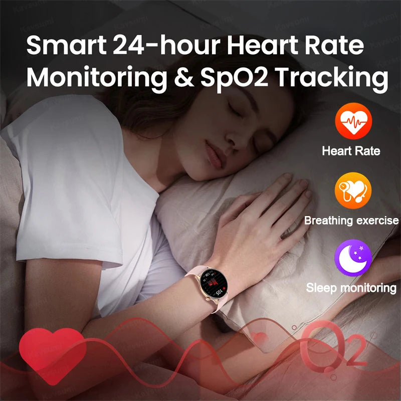 Ladies Smart Watch Amoled HD GPS Track Sports Heart Rate Bluetooth