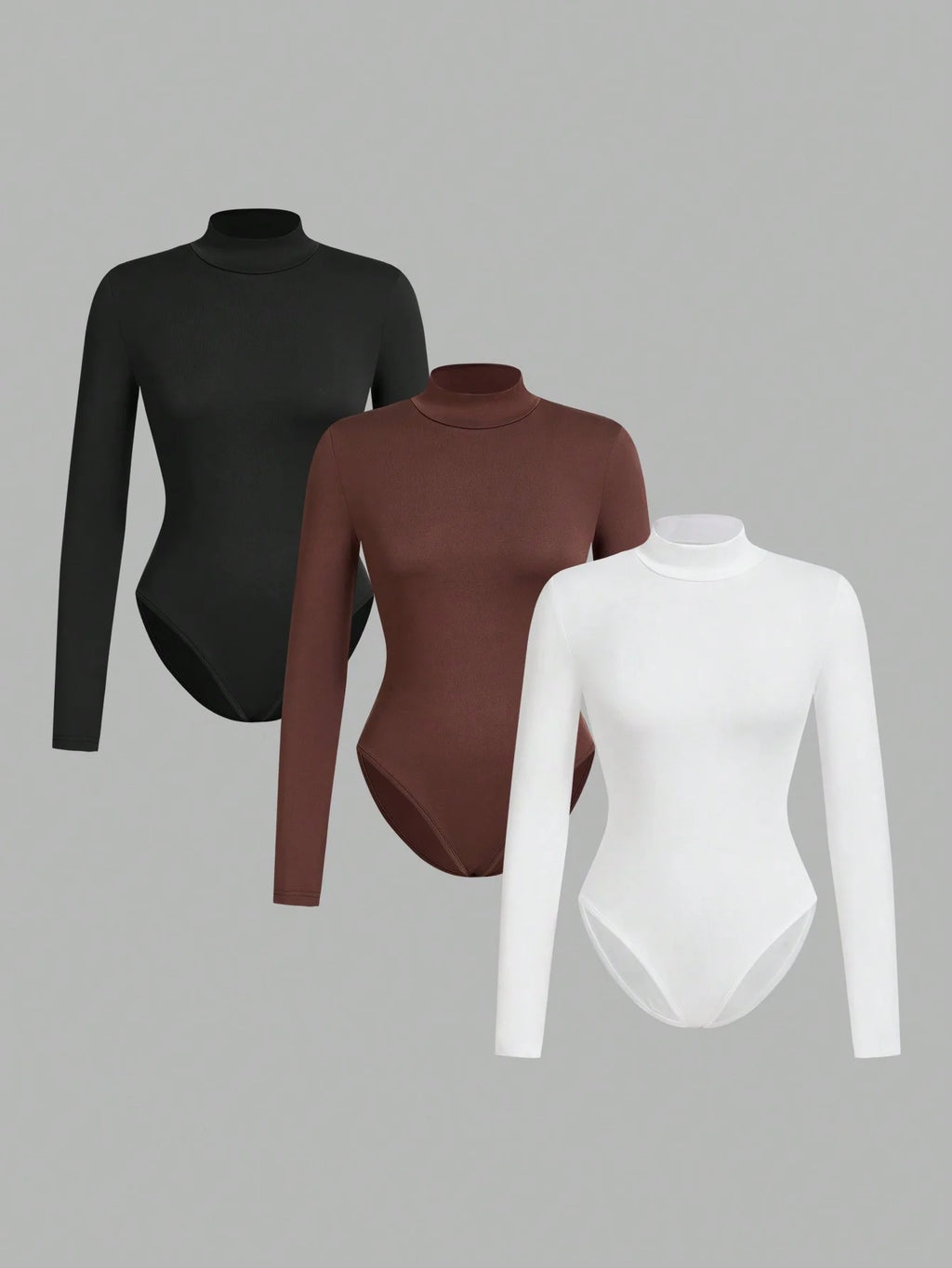 Women's high neck long sleeve body suit