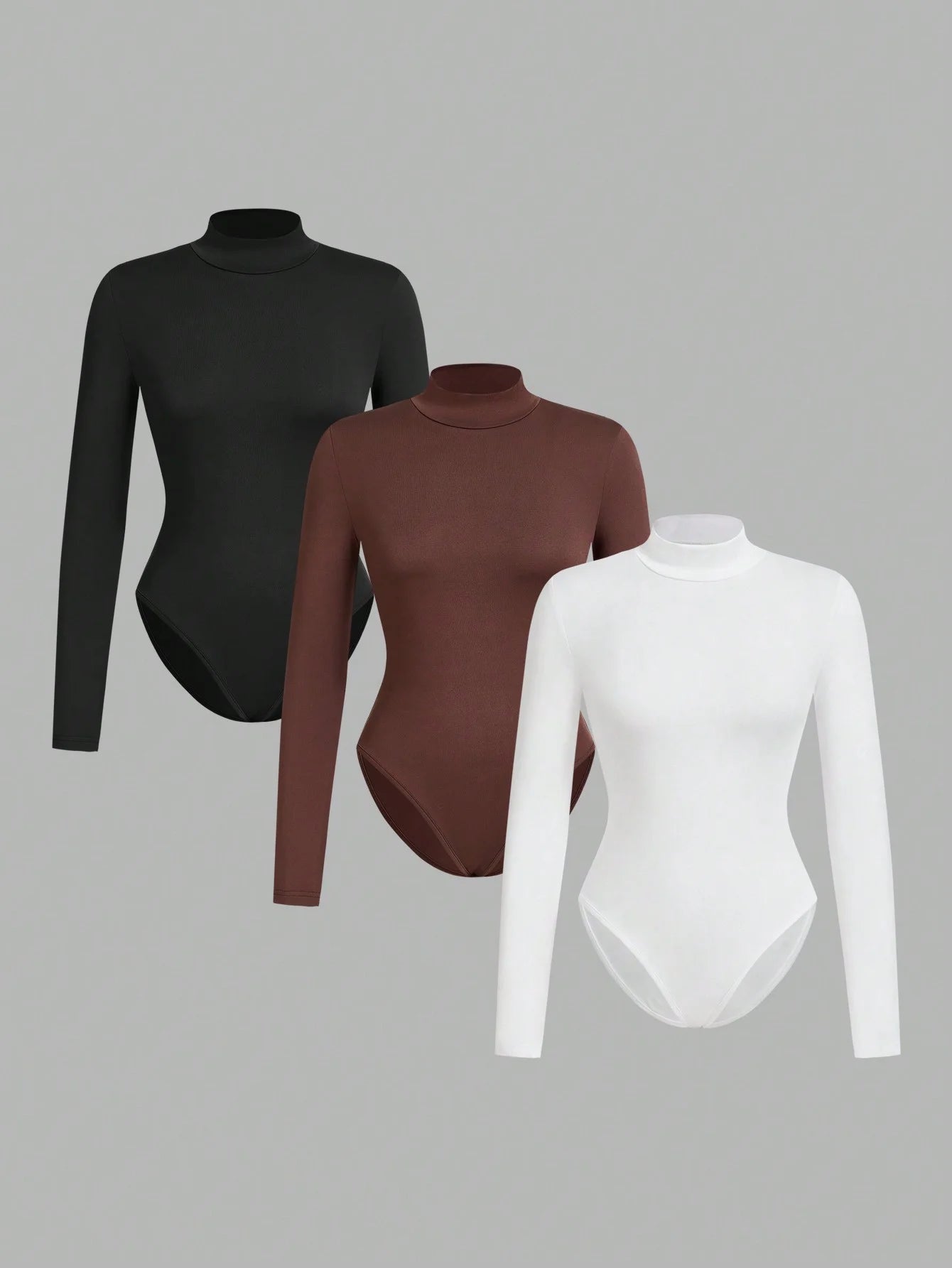 Women's high neck long sleeve body suit