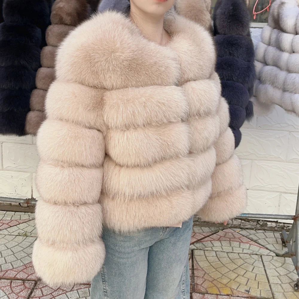 Women's Fashion  Fox Fur Coat Real Winter