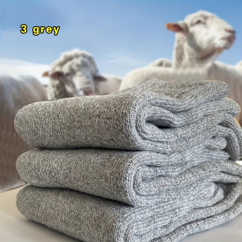 3 Pairs Men's Winter Warm Thick Socks,