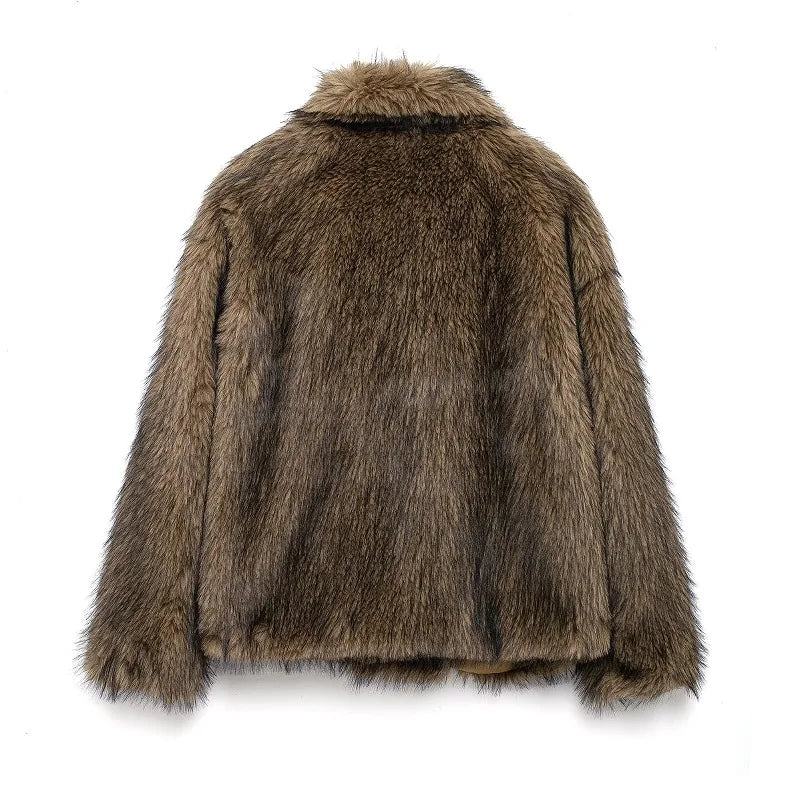 Women's Plush Fluffy Fur Coat
