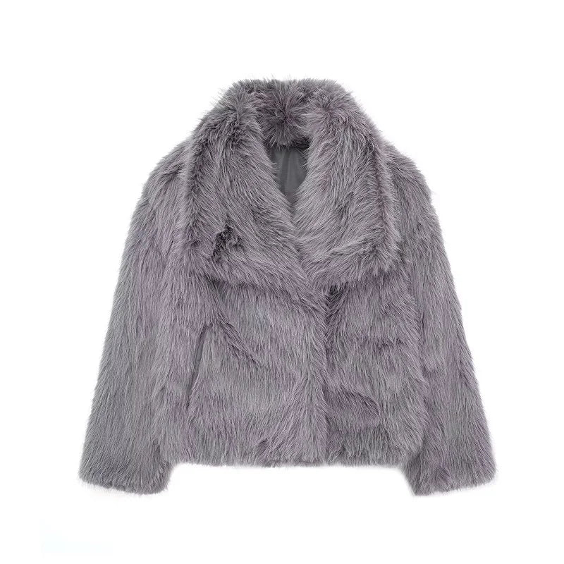 Women's Plush Fluffy Fur Coat