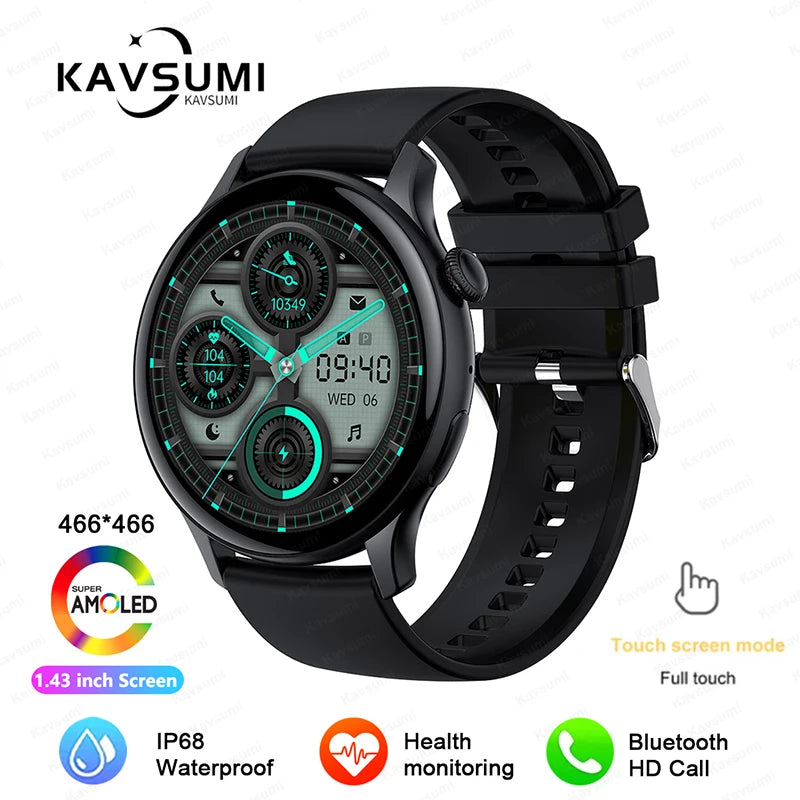 Ladies Smart Watch Amoled HD GPS Track Sports Heart Rate Bluetooth