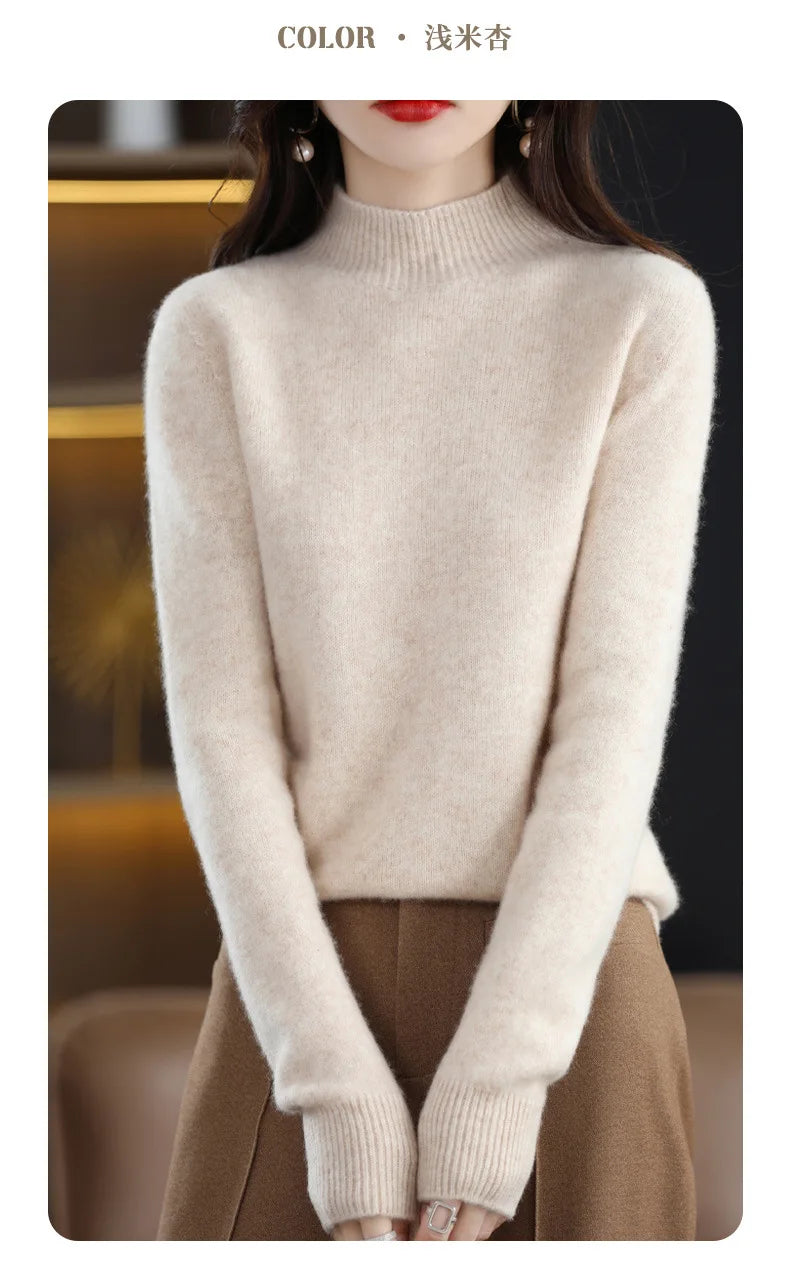 Winter Women's Basic Knitwear Solid Long Sleeve Pullovers