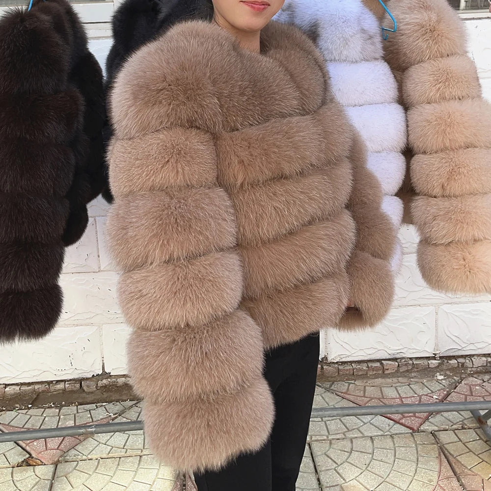 Women's Fashion  Fox Fur Coat Real Winter