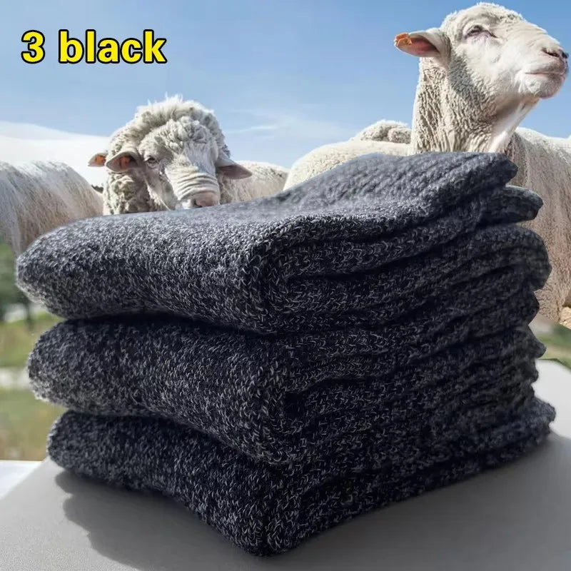 3/5 Pairs Of Thick Woolen Socks For Men,