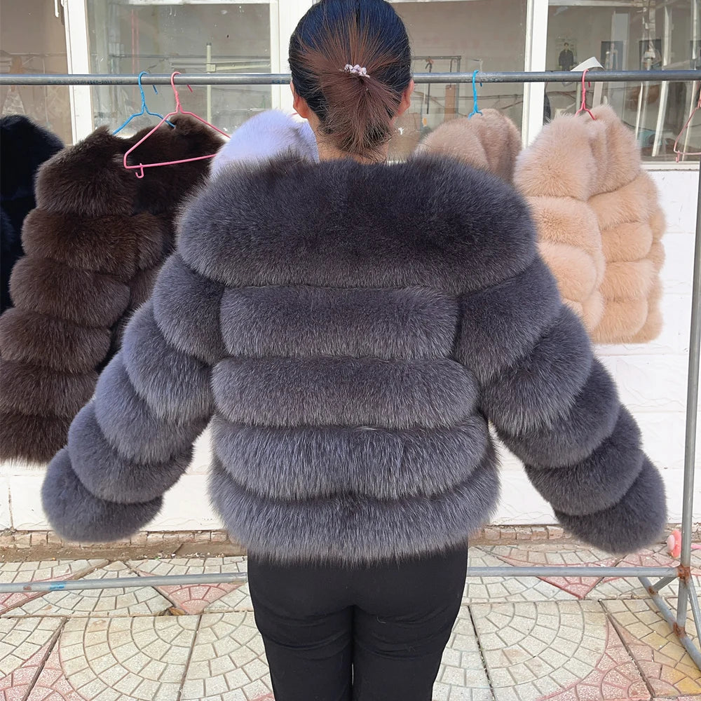 Women's Fashion  Fox Fur Coat Real Winter