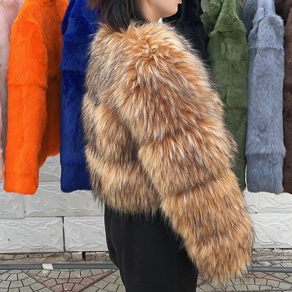 Women's thick Faux Fur Coat  Jacket