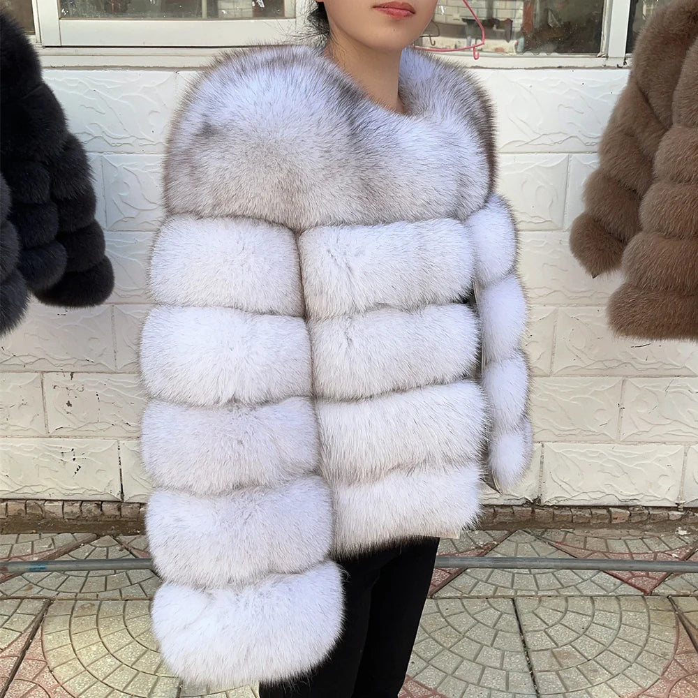Women's Fashion  Fox Fur Coat Real Winter
