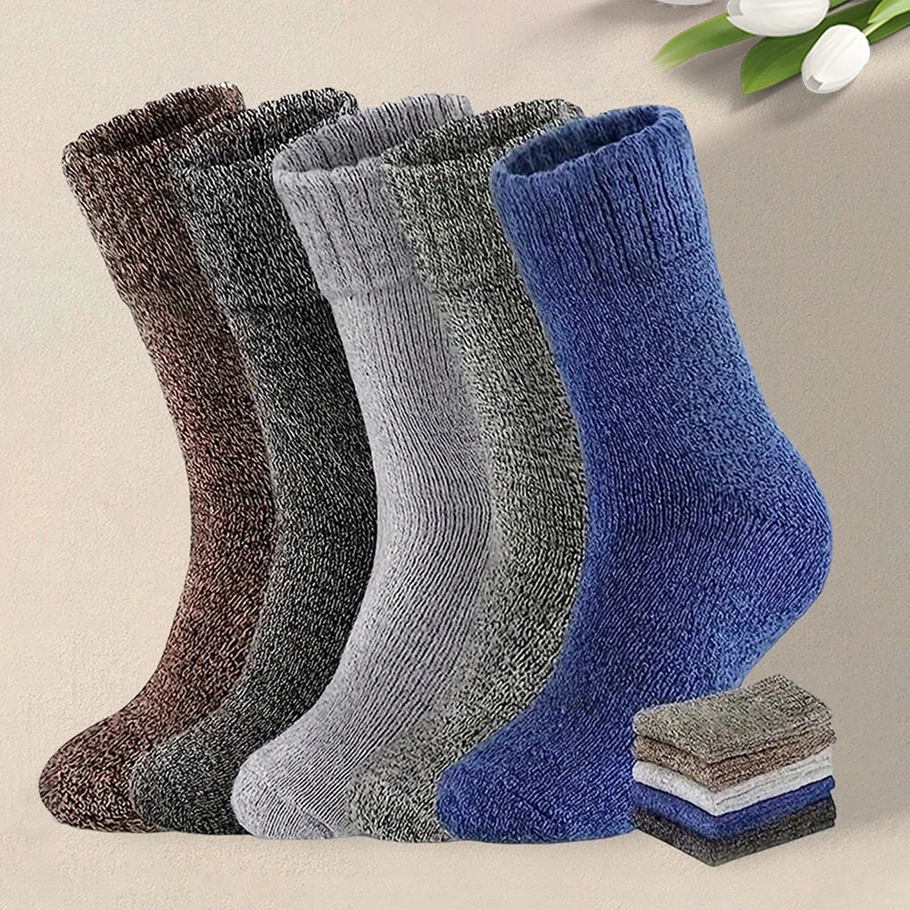 3/5 Pairs Of Thick Woolen Socks For Men,