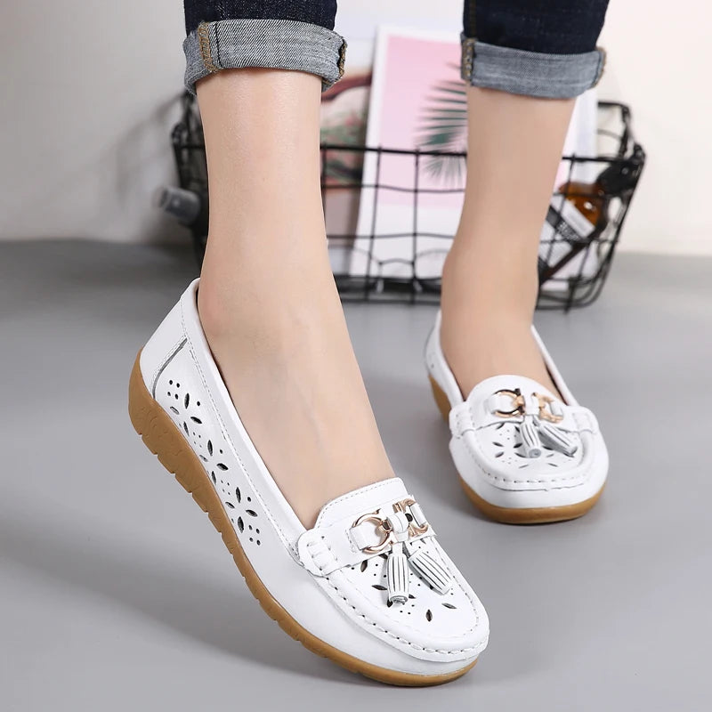 women's  cowhide leather shoes