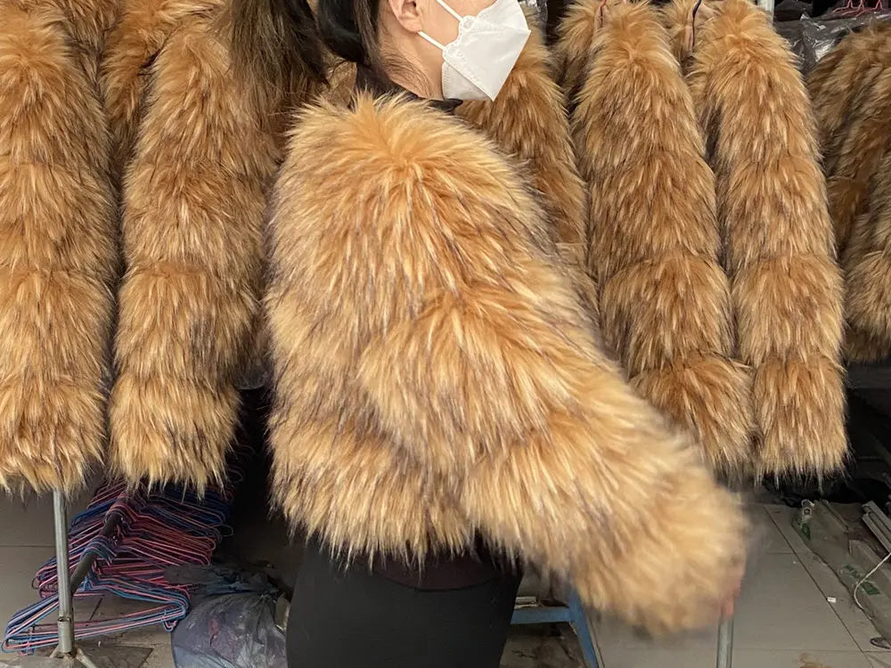 Women's thick Faux Fur Coat  Jacket