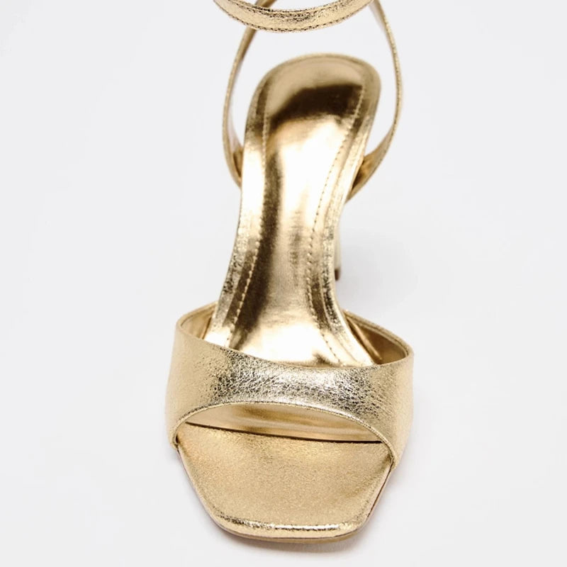 Women's Ankle Buckle High Heeled Sandals