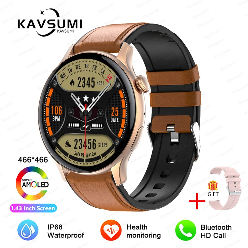 Ladies Smart Watch Amoled HD GPS Track Sports Heart Rate Bluetooth